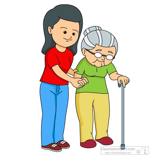 527x550 Collection Of Child Helping Old People Clipart High Quality