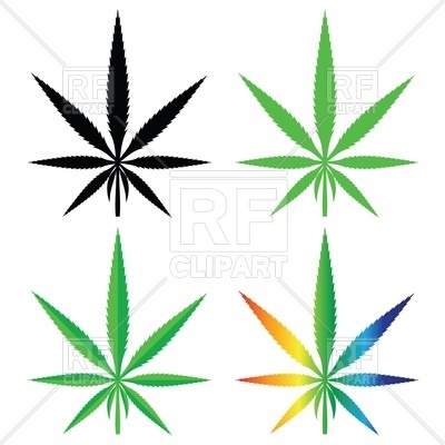 400x400 Cannabis Leaves Royalty Free Vector Clip Art Image