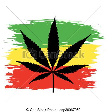 450x470 Leaf Of Cannabis (Marijuana) And Flag Of Ethiopia Isolated