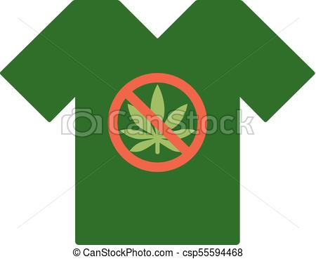 450x369 T Shirt With Cannabis Leaf Icon In Prohibition Red Circle . Clip