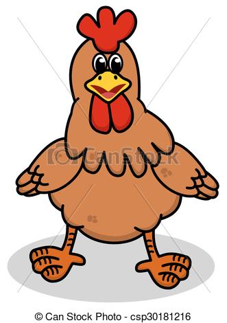 331x470 Hen Standing Vector Clip Art