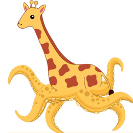 260x260 Giraffe Henna Drawing Poster Clip Art