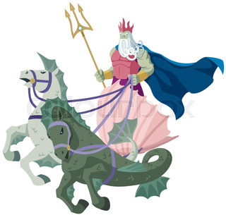 320x305 Set Of Cartoon Greek Roman Gods Over White Background. No