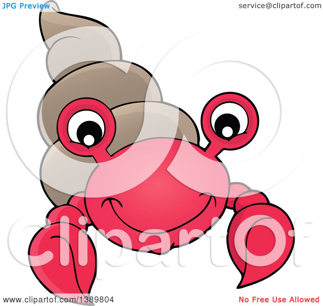 1080x1024 Clipart Of A Cartoon Happy Hermit Crab