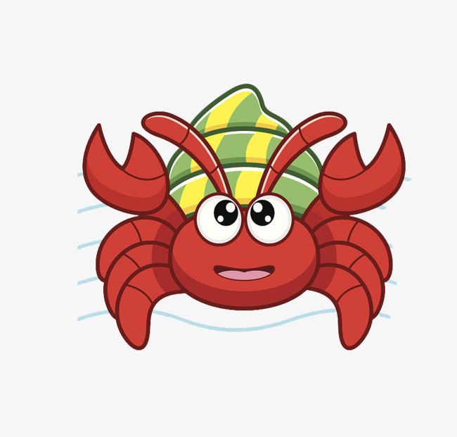 650x621 Cute Big Hermit Crab, Crab, Hand Painted, Lovely Png Image