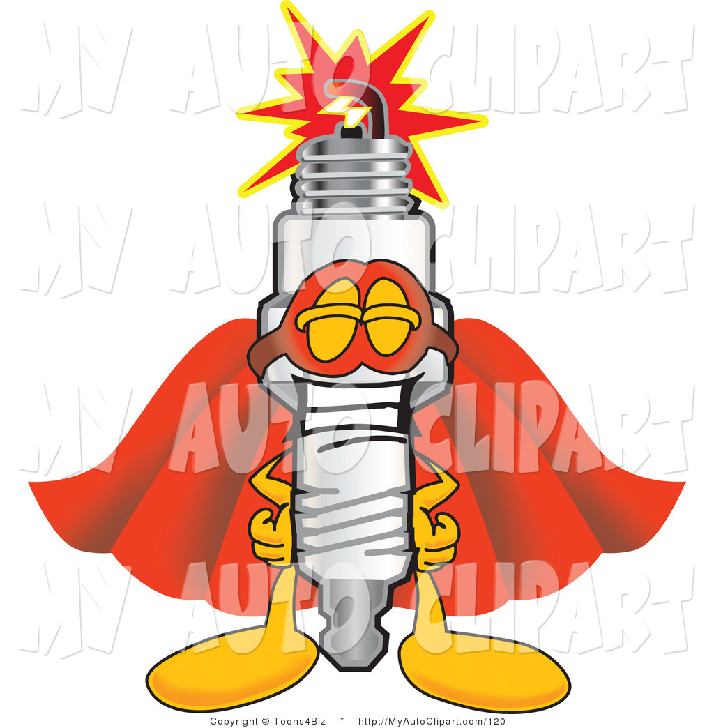 1024x1044 Clip Art Of A Happy Spark Plug Mascot Cartoon Character Dressed As
