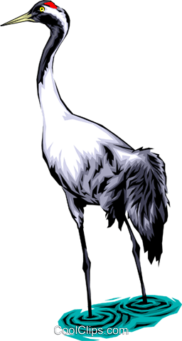 256x480 Common Crane Royalty Free Vector Clip Art Illustration Anim0061