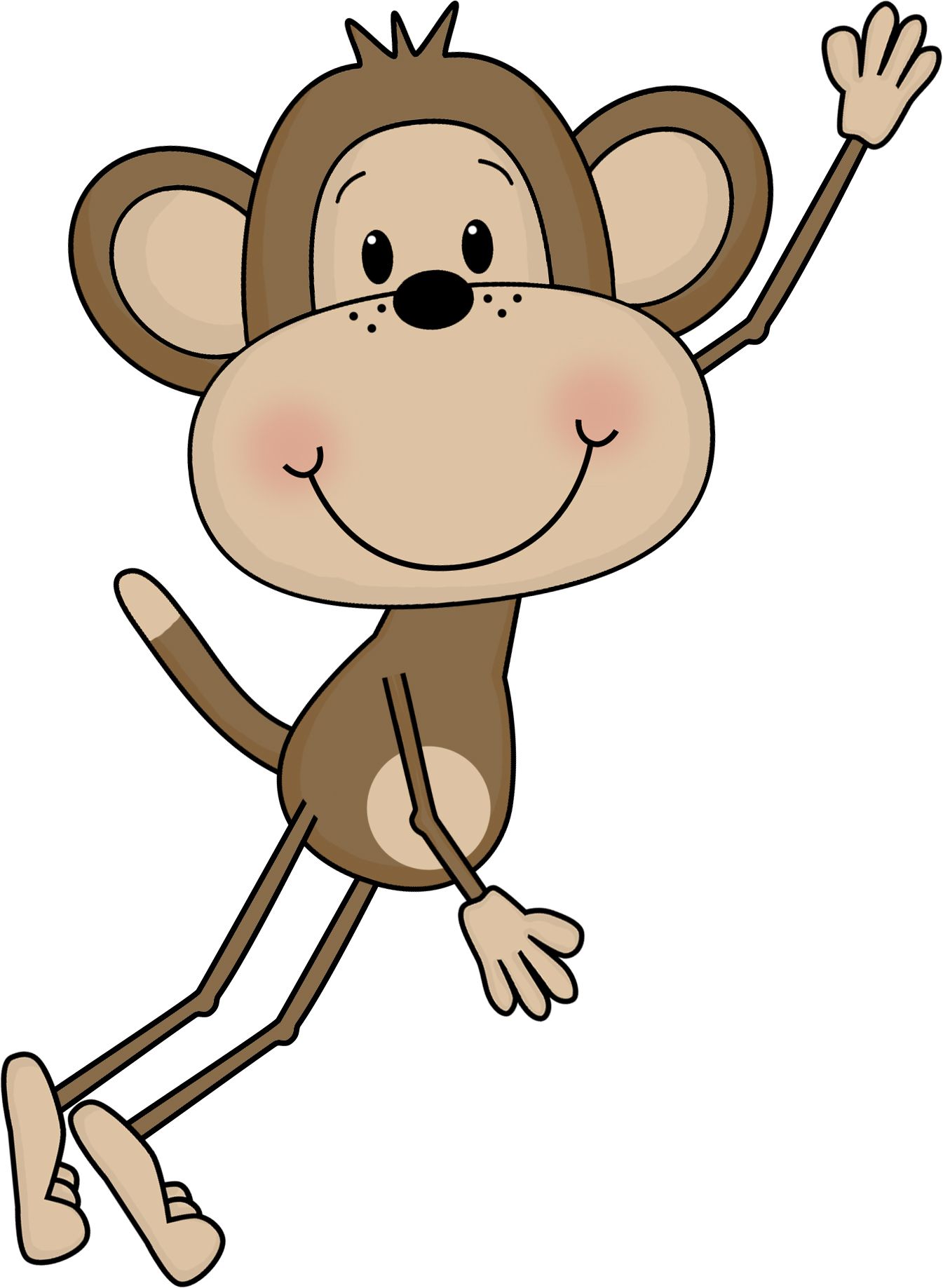 1345x1837 Pin By Maribel L On Cliparts Monkey, Happy