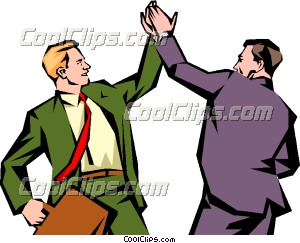 300x243 Men Giving Each Other A High Five Clip Art