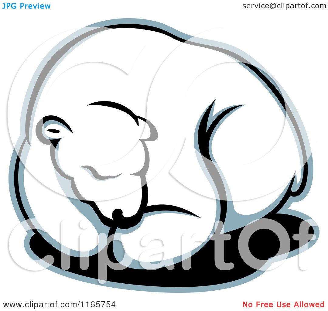 1080x1024 Clipart Of A Hibernating Polar Bear
