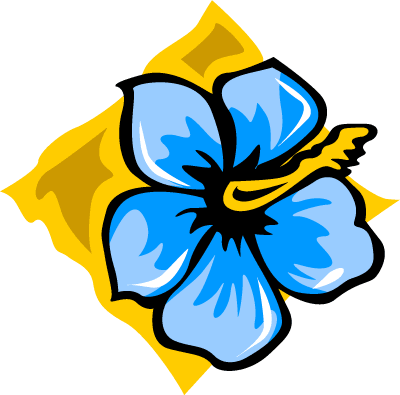 400x395 Blue Hibiscus Clipart