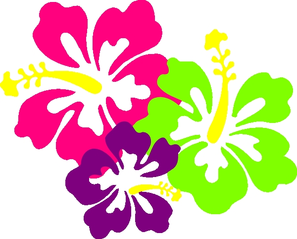 600x482 Neon Flower Clipart