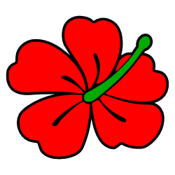 250x250 Red Hibiscus Flower Clip Art Free Borders And Clip Art