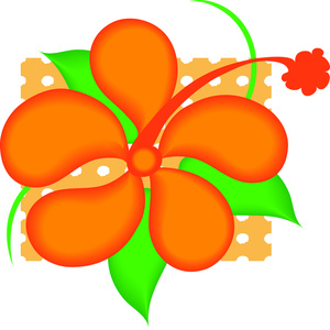 300x300 Tropical Flower Clipart Image