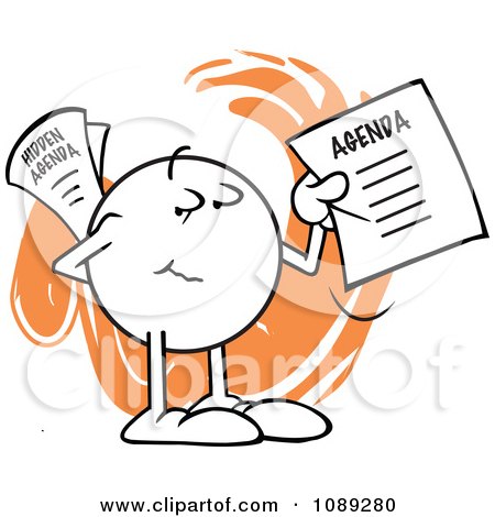 450x470 Clipart Moodie Character With A Hidden Agenda