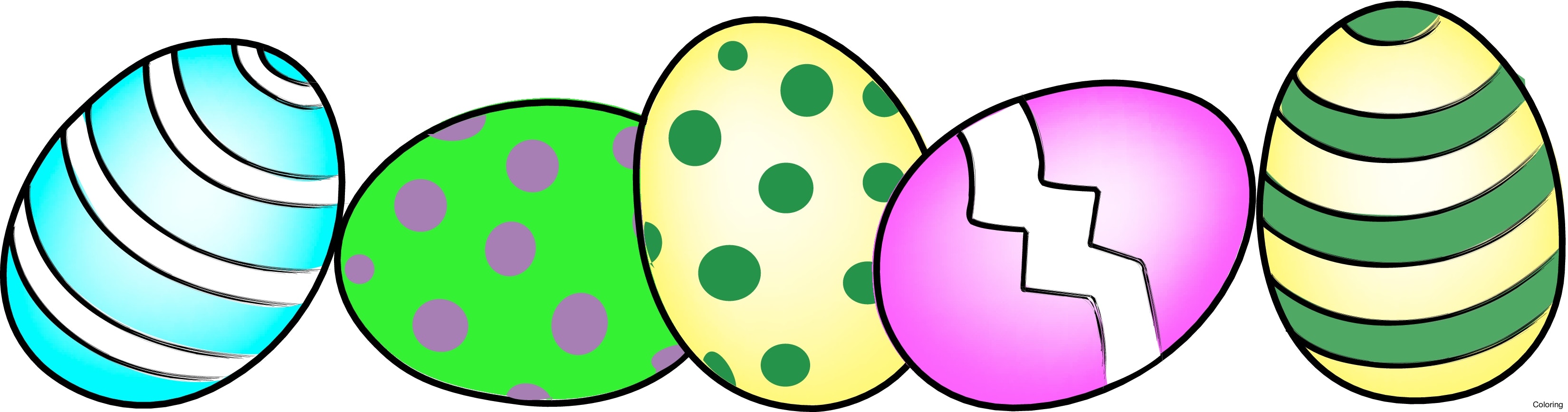 3300x867 Easter Egg Clipart