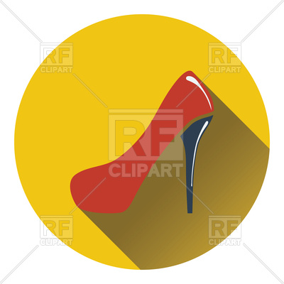 400x400 Female Shoe With High Heel Icon Royalty Free Vector Clip Art Image