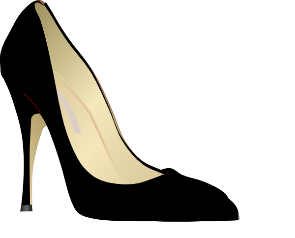 600x484 Black High Heel Clip Art