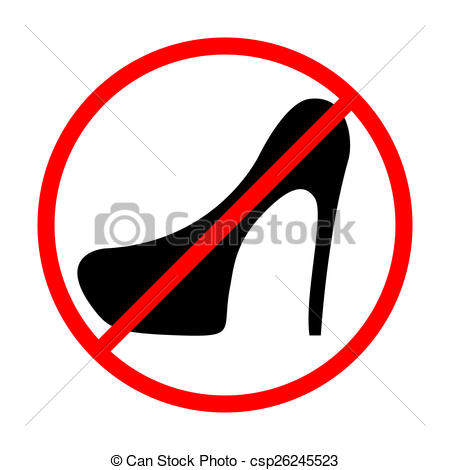 450x470 Icon Prohibition Shoes With Heels. Icon Flat Prohibition Clip