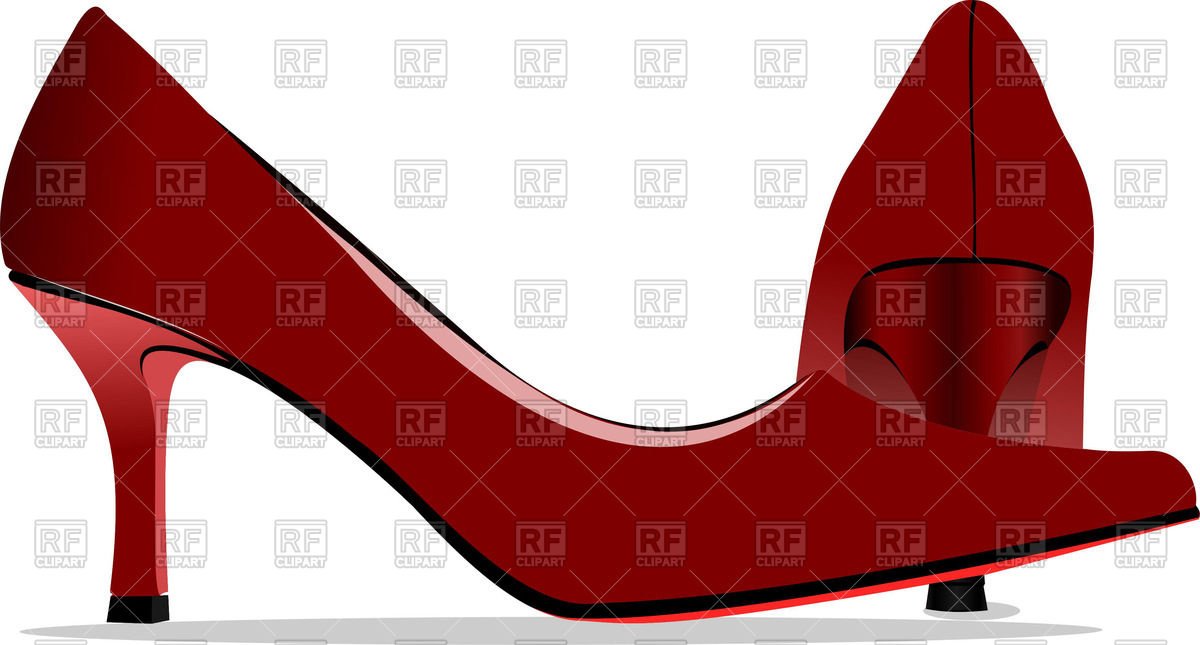 1200x645 Red Women High Heel Shoes Royalty Free Vector Clip Art Image