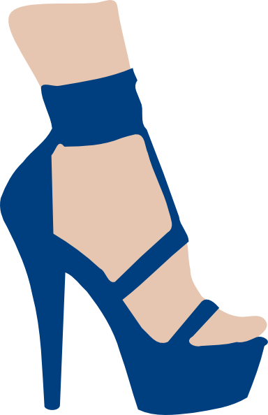384x594 Blue High Heel Clip Art