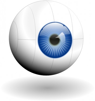 400x425 Eyeball Blue Vector Eye Clip Art High Quality Image