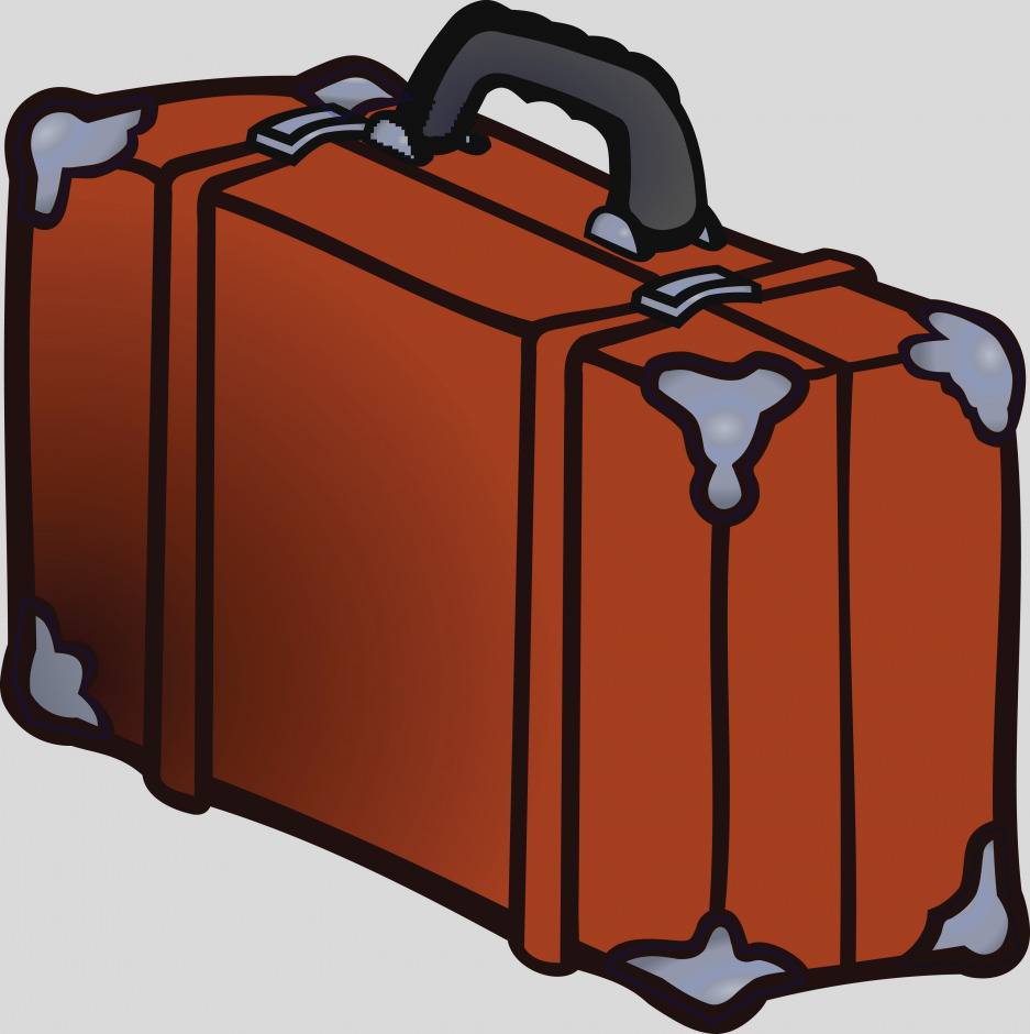 937x940 Awesome Of Suitcase Clip Art Brown Clipart Image Gallery