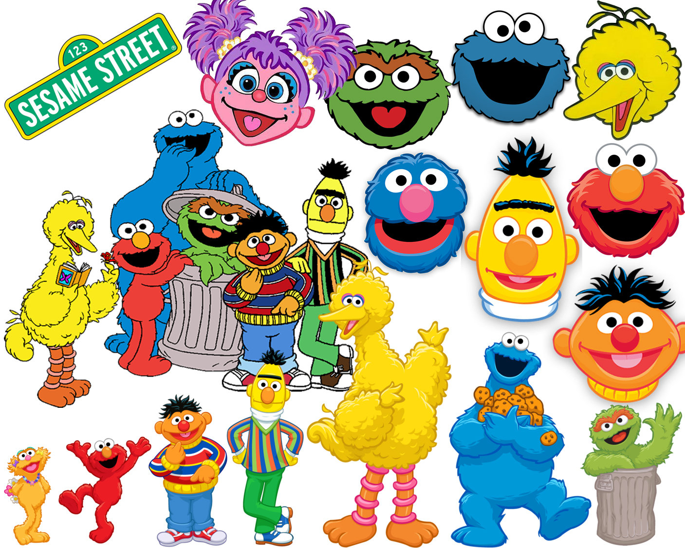 1407x1126 Sesame Street Clip Art Best Collection Of 130 Sesame Street