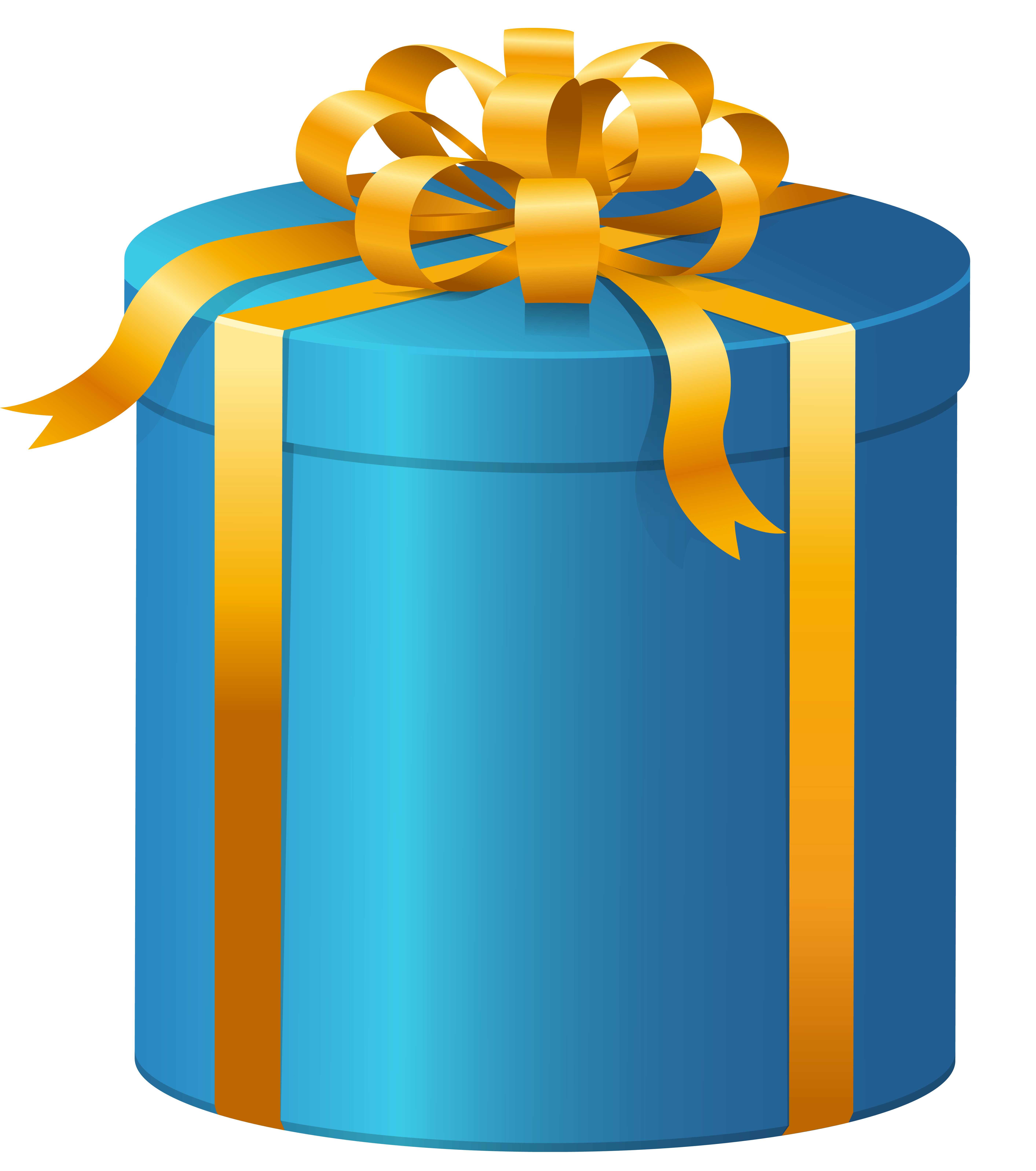 5650x6387 Blue Present Box Png Clip Art