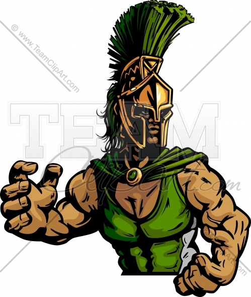 499x590 Trojan Wrestling Clipart Vector Image