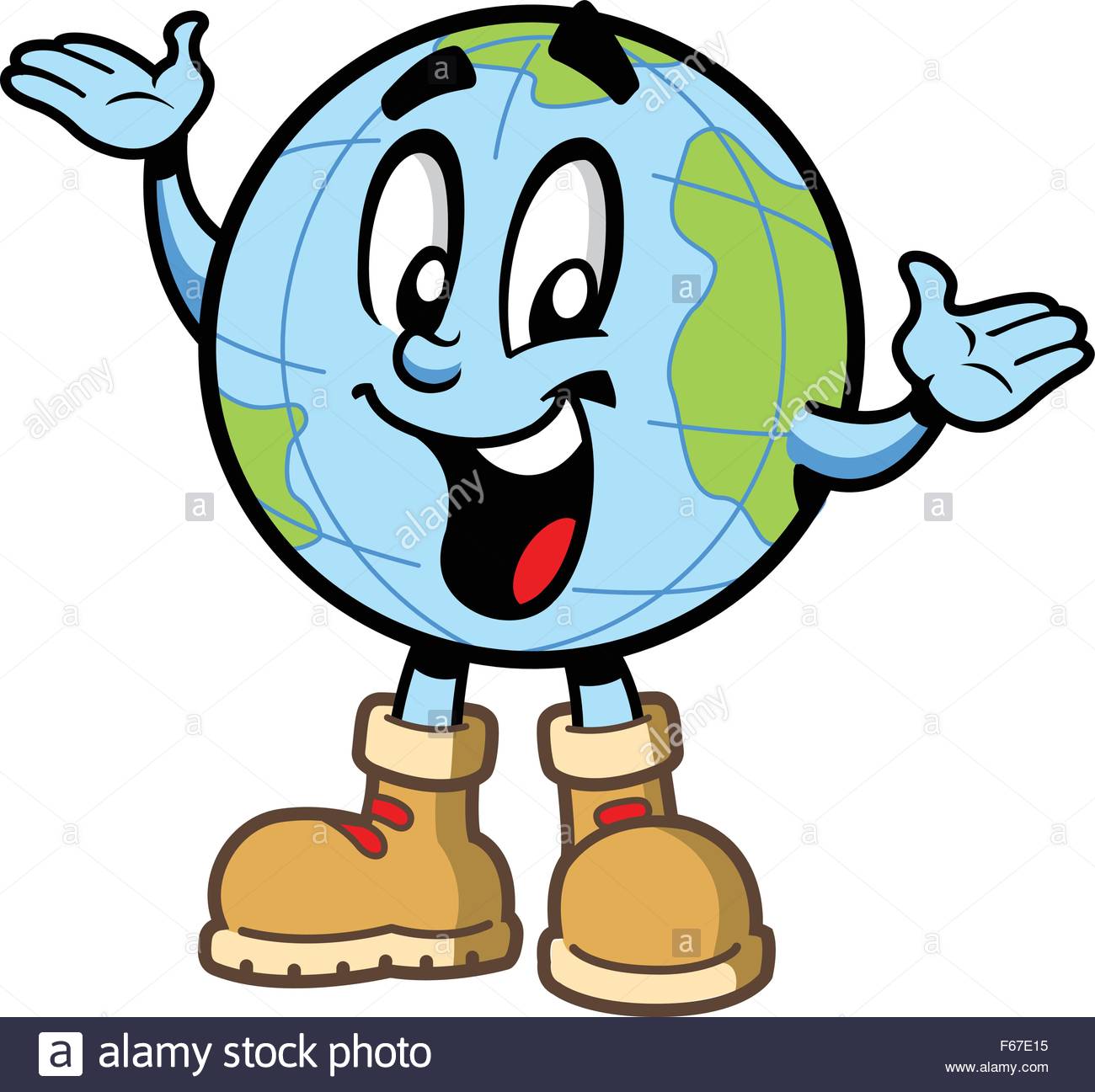 1300x1297 Happy Smiling Globe World Travel Explorer Cartoon Character