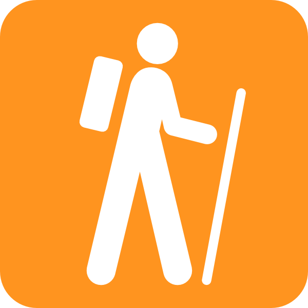 600x600 Walking Hiking Clip Art