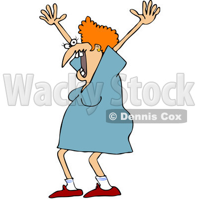400x400 Woman Screaming Clipart