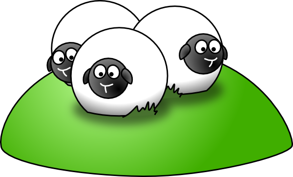 600x363 Simple Cartoon Sheep Clip Art