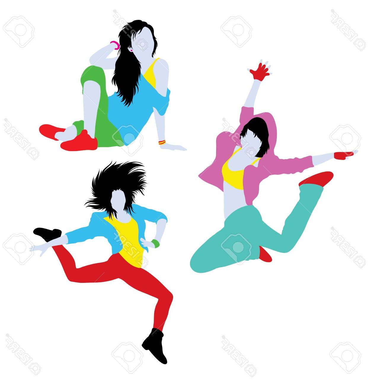 1272x1300 Unique Hip Hop Dancer Silhouettes Illustration Art Vector Design