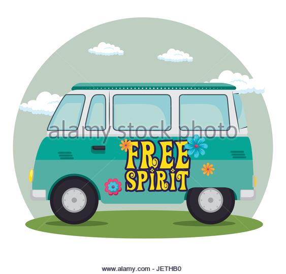 563x540 Hippie Van Cartoon Illustration Stock Photos Amp Hippie Van Cartoon