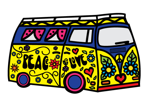 580x386 Hippie Van Svg Cut File By Creative Fabrica Crafts
