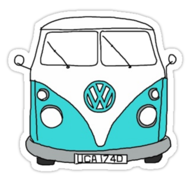 375x360 Hippie Van Stickers By Lbramble15 Redbubble