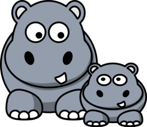 298x258 Hippo Clip Art