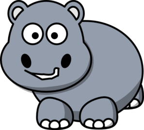 297x267 Side Hippo Clip Art