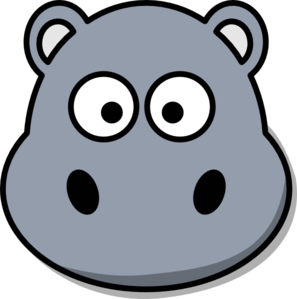 297x299 Hippo Head No Mouth Clip Art