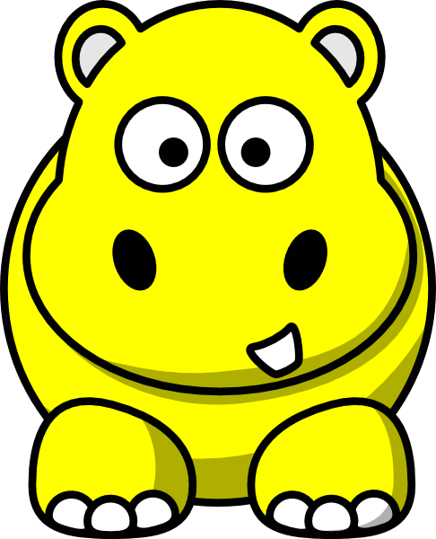 486x600 Hippo Clipart Colorful