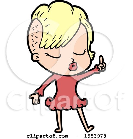 450x470 Cute Cartoon Girl With Hipster Haircut By Lineartestpilot