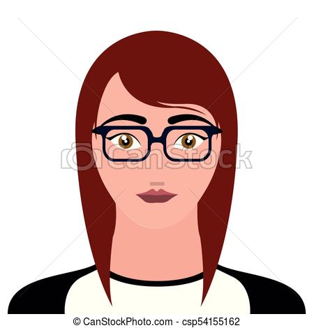 450x470 Beauty Woman Hipster Avatar Vector Illustration Design Clip Art