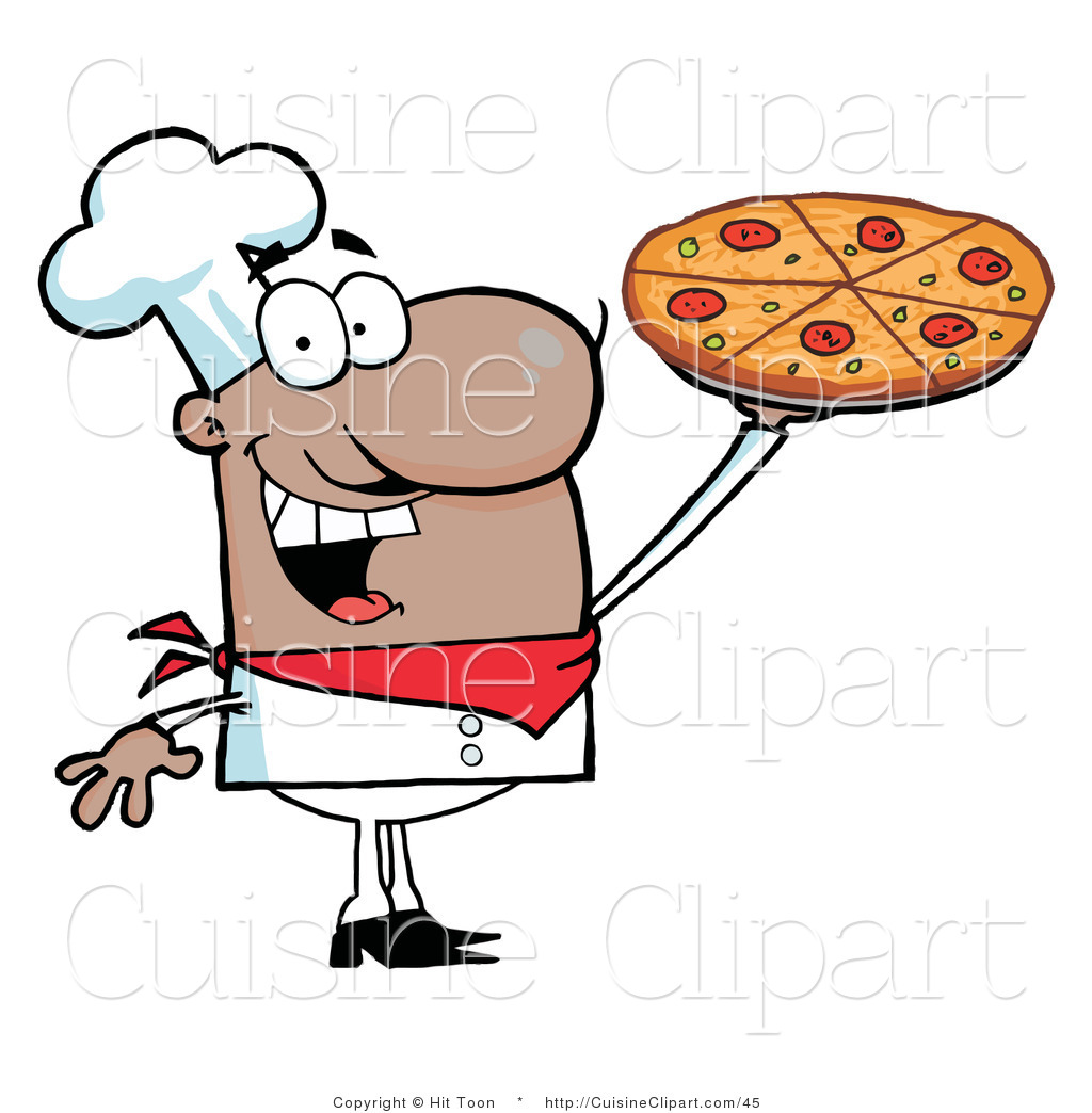 1024x1044 Cuisine Clipart Of A Happy Hispanic Chef Holding Up His Pizza Pie
