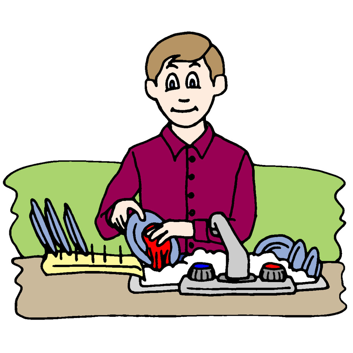 1140x1140 Hispanic Boy Doing Chores Clipart