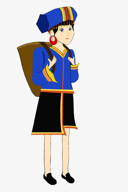 500x750 Cartoon Hmong Girl, Cartoon, Miao, Girl Png Image And Clipart