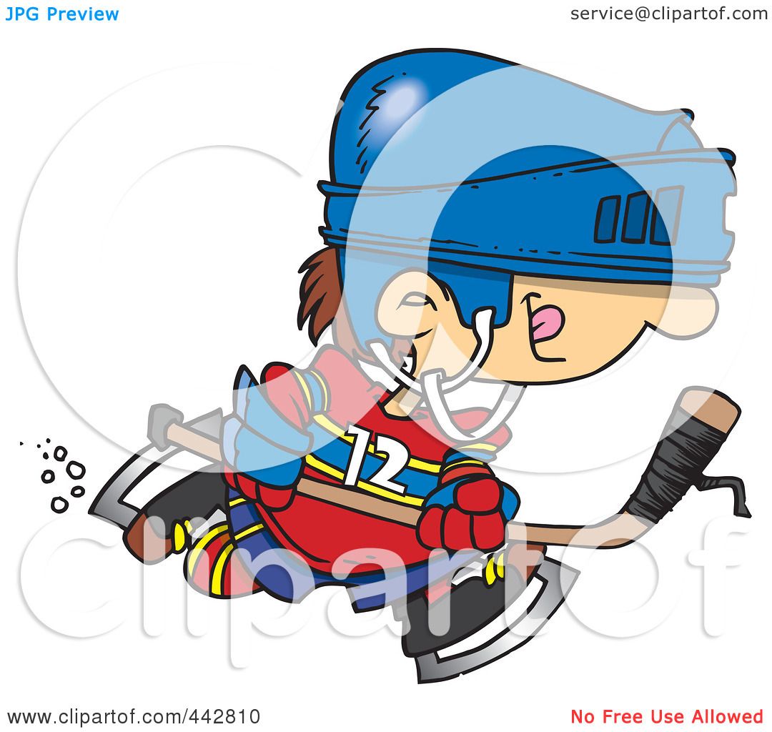1080x1024 Royalty Free (Rf) Clip Art Illustration Of A Cartoon Boy Hockey