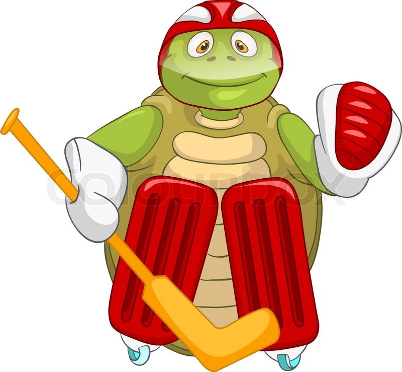 800x739 Funny Turtle Hockey Goalie Stock Vector Colourbox