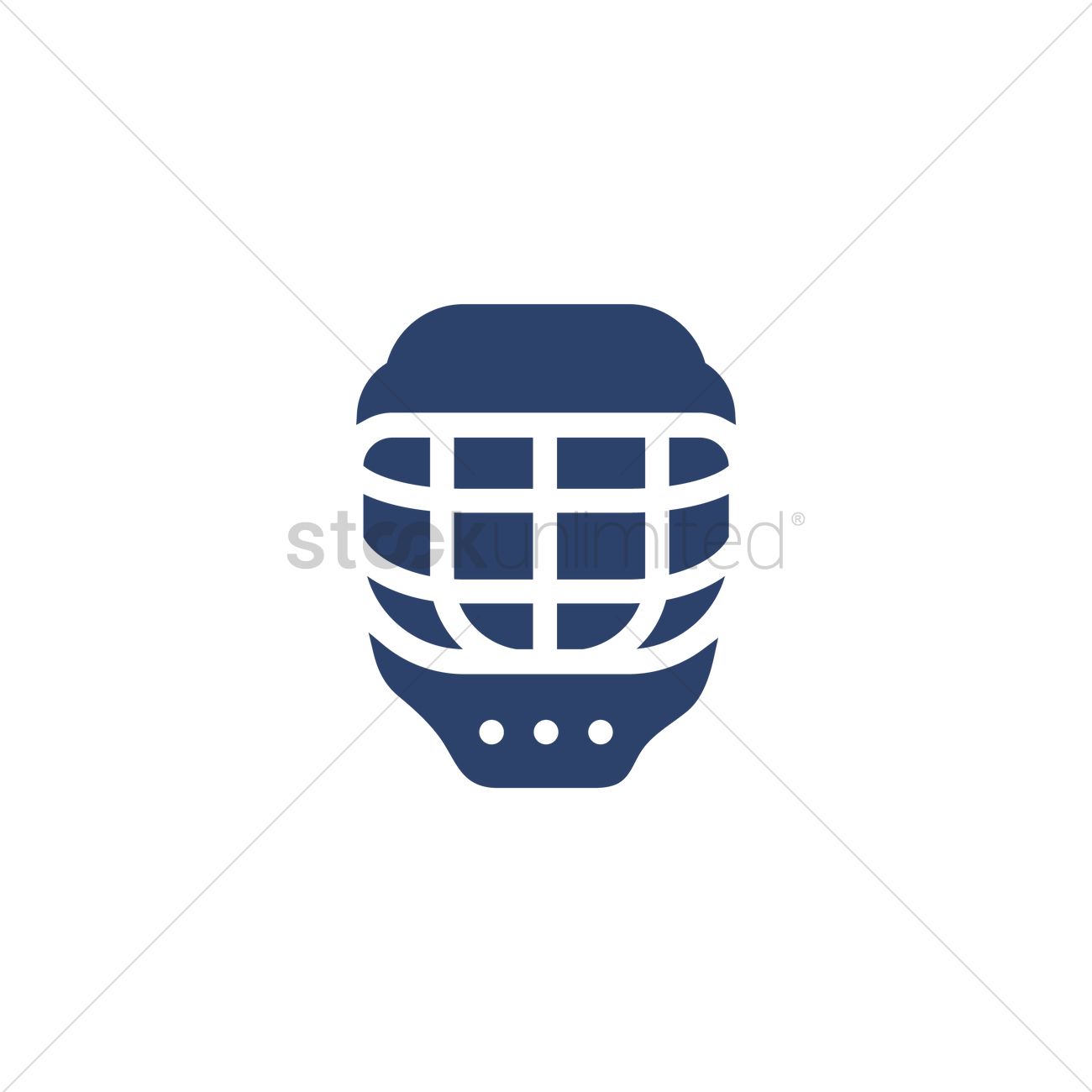 1300x1300 Ice Hockey Helmet With Cage Vector Image